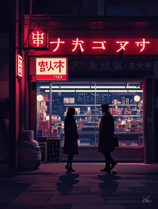 影片《错过》海报，发生在东京的爱情电影作品