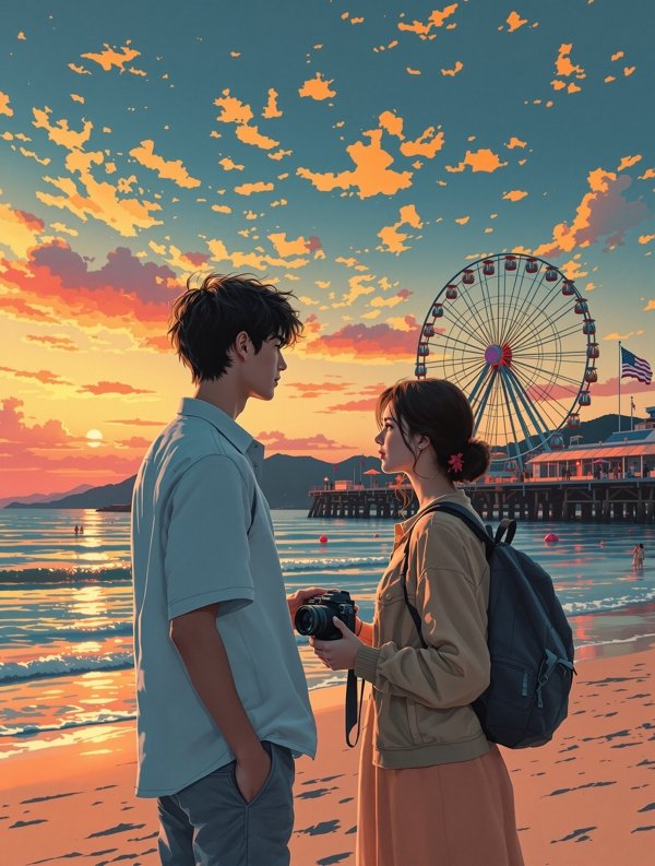 影片《夏日遇见你》海报，发生在青岛的青春恋爱作品