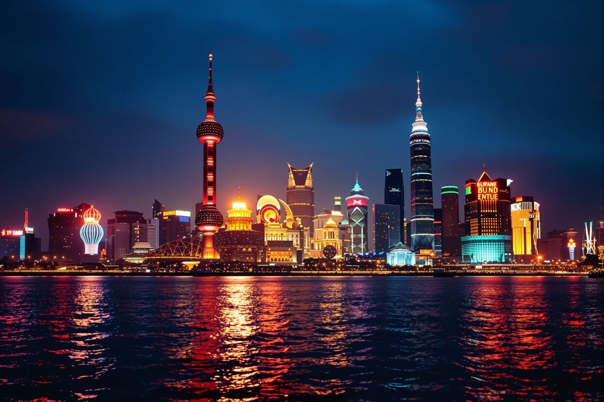上海城市夜景，爱情发生的地方